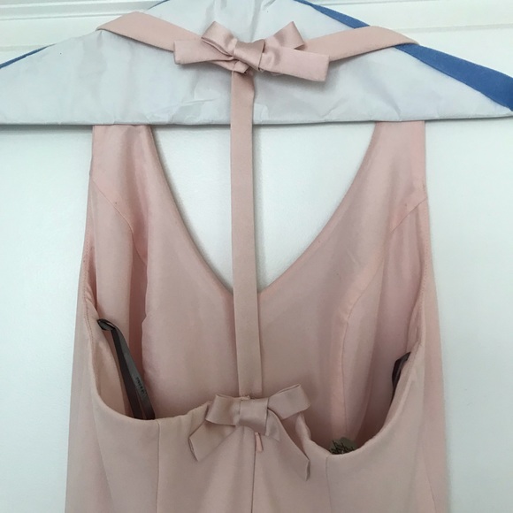 WHITE BY VERA WANG V-Neck Halter Gown with Sash - Picture 6 of 6